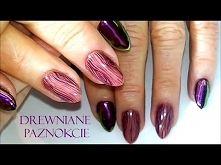 Efekt drewna na paznokciach i Metal Manix Chameleon Alien - Wooden Nails Art | JJ