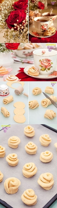 proste ciasteczka różyczki