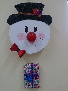 zawieszka na ścianę-bałwanek