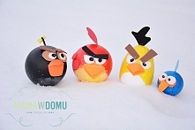 Co powiecie na bombki z Angry Birds? Zrobione na styropianowych kulach - szablon po kliknięciu