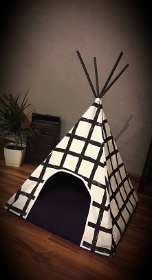 nowoczesne legowisko dla pupila, namiot tipi dla pieska lub kota - frajda dla zwierzaka - super gadżet dla właściciela :D TIPI PLANET