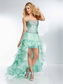 Sweetheart Beadings Ruffuled Organza Prom Dress PD2755