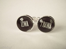 Spinki do mankietów- zapraszamy na naszego Facebooka-koniecKropka