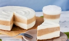 Sernik latte macchiato bez pieczenia ♥♥♥ PYCHOTA ♥ Składniki: spód: 12 sztuk okrągłych biszkoptów (lub 60g innych biszkoptów), 40g masła, 2 łyżeczki naparu z kawy, napar kawowy,...