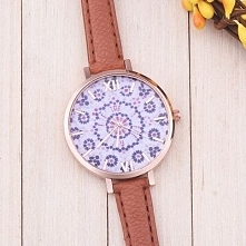 ZEGAREK DAMSKI BLOGER RETRO VINTAGE BEŻ