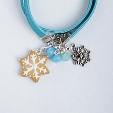 Bransoletka - ciastko i śnieżynka