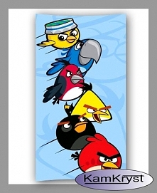 Ręcznik bawełniany Angry Birds w rozmiarze 70x140 cm również z kolekcji firmy Carbotex.
