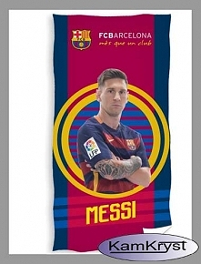 I jeszcze jedna pozycja z kolekcji Barcelona - ręcznik z Leo Messim w barwach klubowych i herbem FC Barcelona