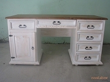 bielone biurko w kolorze bi...