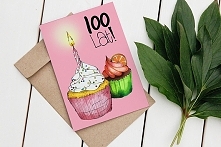 Kartka urodzinowa "Muffinki"