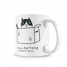 kubek. kotek i kartonę