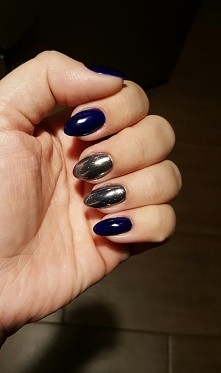 paznokcie hybrydowe- lustereczko