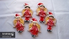 Mikołajowe Aniołki z masy solnej