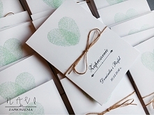 Zaproszenie ślubne z odciskami palców 