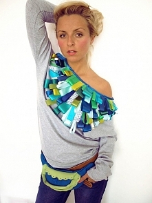 Bluza KONCERTOWA szara, niebieska by Sysia S M