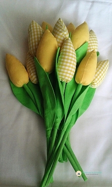 Tulipany z materiału - tuto...