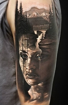 twarz iluzja górski strumyk