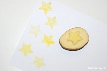 Świetny sposób na stworzenie ziemniaczkowych stempli! :)