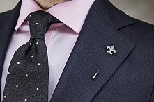 Srebrna wpinka do butonierki - FLEUR DE LIS