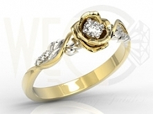 Pierścionek róża <3