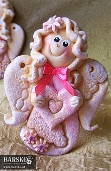 Walentynkowy Aniołek z masy solnej