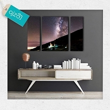 Gwieździste niebo oraz motyw drogi mlecznej nad schroniskiem to zawsze zachwycający motyw w ozdobach ściennych.