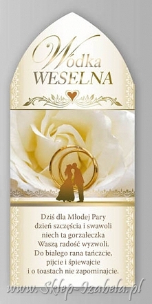 naklejki na alkohol, wesele