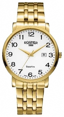 Damski zegarek szwajcarski Roamer 709856.48.26.70 złocony na bransolecie 
Możliwość  zakupu, link w komentarzu :)