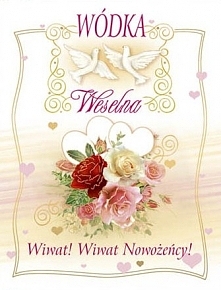 naklejki na alkohol, wesele