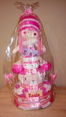 tort z pampersów dla Zosi