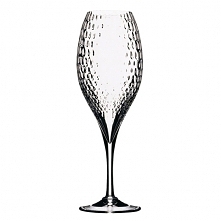 Oryginalny kieliszek do szampana wykonany ze szkła ozdobionego niebanalną fakturą.