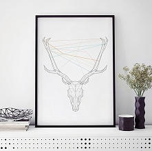 Jeleń w kokardach | A4