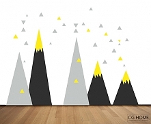 grafika ŻÓŁTE góry ZAGŁÓWEK naklejki