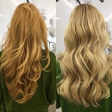 ochłodzenie blondu z Olaplex