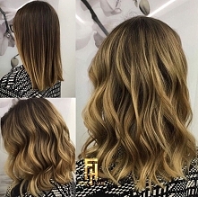 sombre wavy bob z Olaplex
