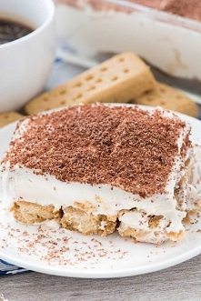 No Bake Shortbread Tiramisu...