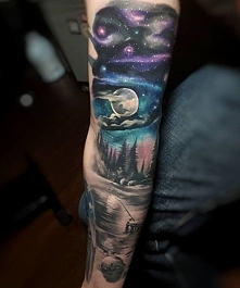 night space tattoo