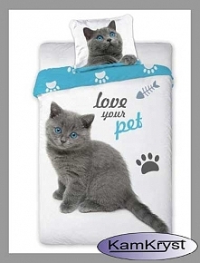 I już ostatnia dziś nowość z kolekcji Zwierzęta - "love your pet" - bawełniana pościel nie tylko dla najmłodszych.