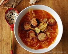 zupa z kiełbasą i kiszoną k...