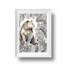 Miś, wydruk autorskiej ilustracji 42x30 cm, A3