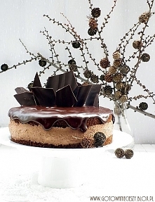 Tort makowy z musem czekoladowym na mascarpone