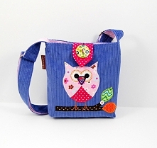 Fioletowa torebeczka z sówką