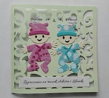 Bliźnięta ❤ zaproszenia ❤