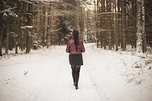 Luźny kłos w zimowej oprawie.