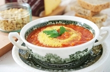 Krem z pieczonych pomidorów i soczewicy