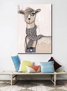 Obraz Hipsterska Lama 70 x 100