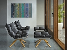 49001 Obraz na płótnie KSZTAŁTY PASKI 120x80