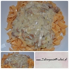 tagliatelle z kurkami