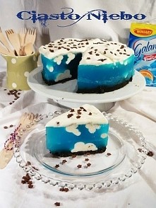 Ciasto Niebo
składniki na spód

12 ciasteczek oreo
20 g masła

Ciasteczka bez rozdzielania zmiksować na proszek, dodać roztopione masło, wymieszać. Tortownicę o średnicy 18 cm w...