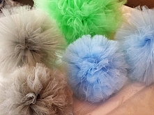 pompony z tiulu krok po kroku